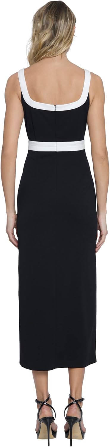 Donna Morgan Sleeveless Square Neck Midi Side Slit | Cocktail Dresses for Women - Image 3
