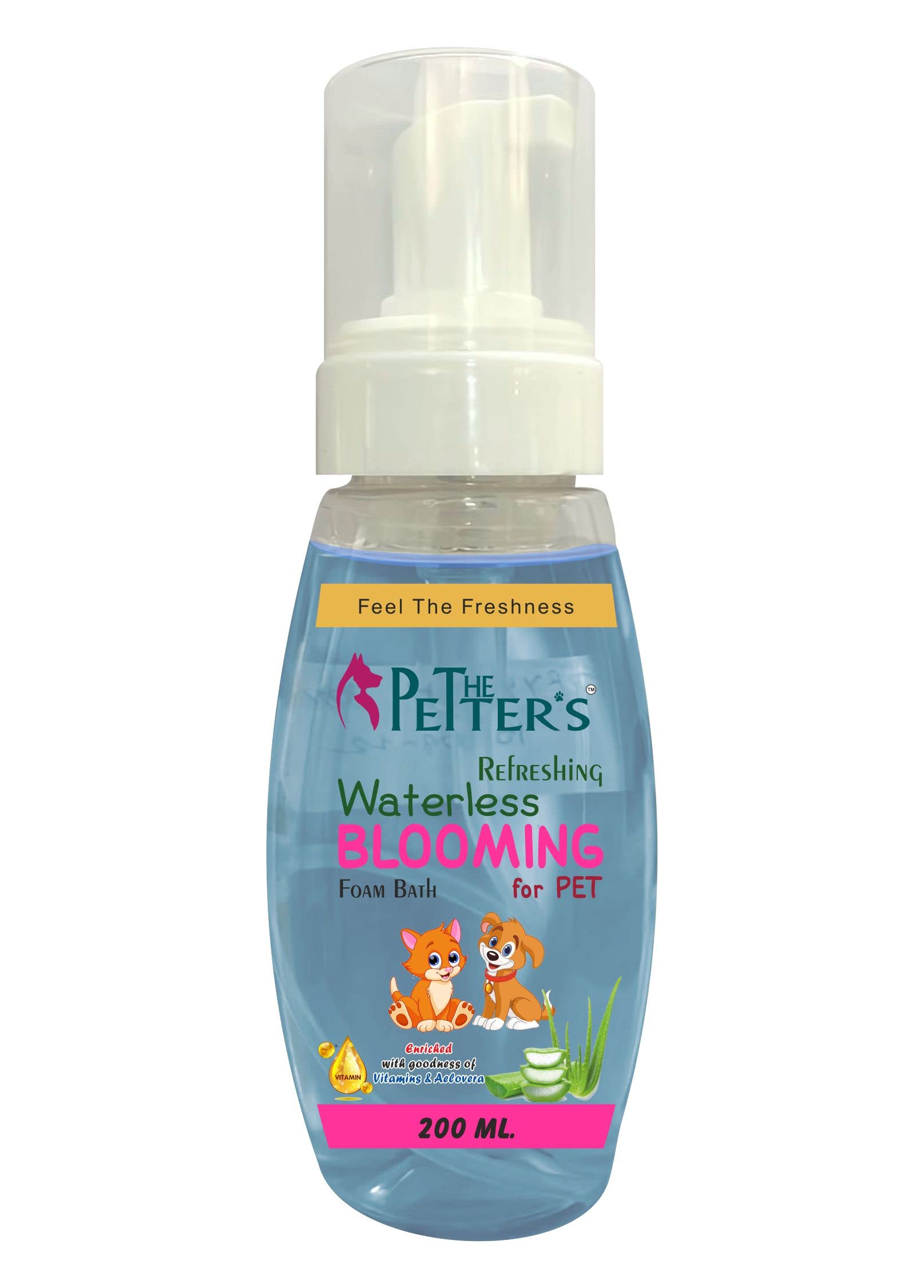 The Petters Waterless 200ml Blue Blooming Dog Foam Bath | Natural Dry Shampoo for Dogs or Cats No Rinse Required | Made with Natural Extracts | Feel The Freshness | Made in India (B0BBJTM7F5) Amazon Price History, Amazon Price Tracker