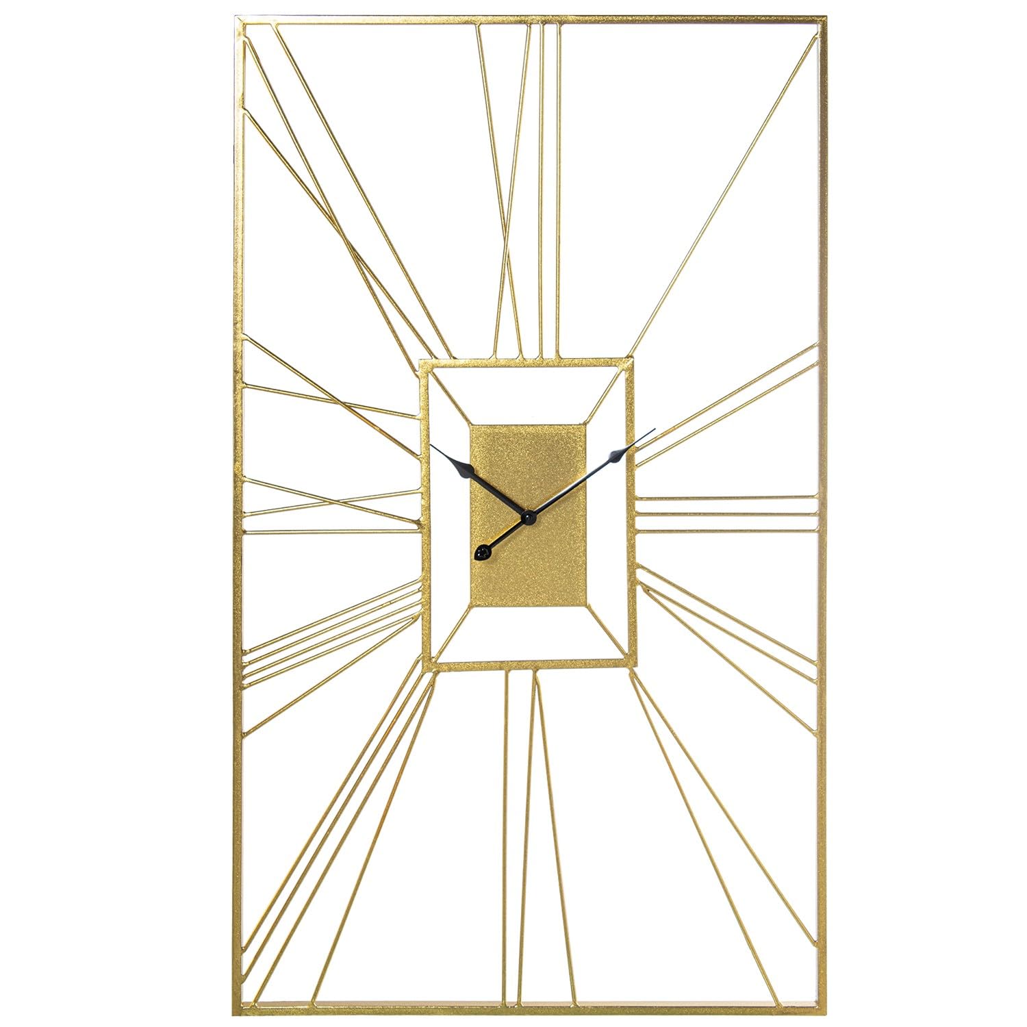 Reloj de pared de Metal Dorado 4.5x106x61 cm
