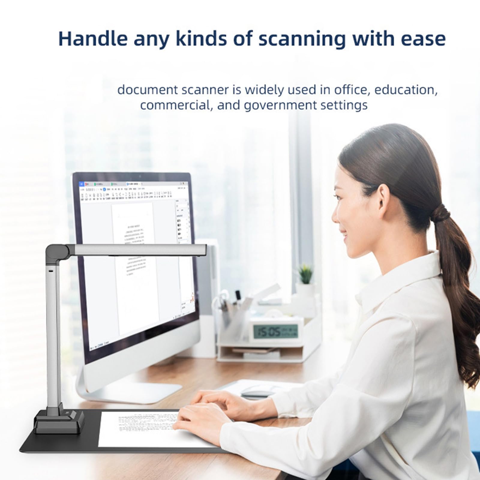 Scanner per Libri Professionale da 16 Attrezzatura scansione Portatile velocità USB Scanner per Documenti Lettore Portatile Facile archiviazione