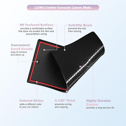 Miniatura 10 de Alfombrillas protectoras para consola central Mazda CX-30 2019-2022, alfombrillas antideslizantes para Mazda CX-30 2022 2022 para consola central,