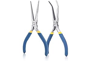 VISEMAN 6" Mini Needle Nose Pliers with Comfort Grip Handles