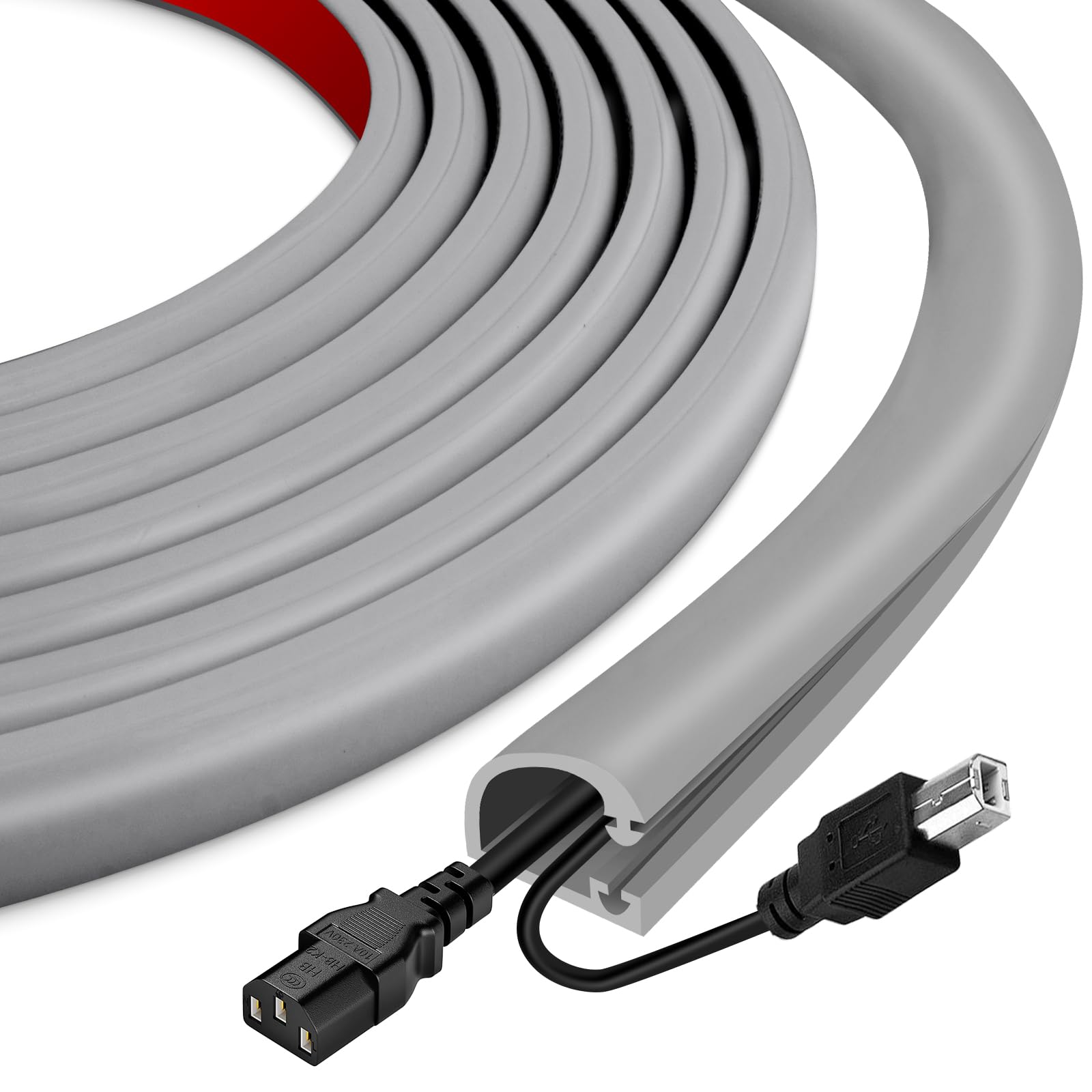 Silicone Cord Covers for Wires on Wall Cord Hider Self-Adhesive
