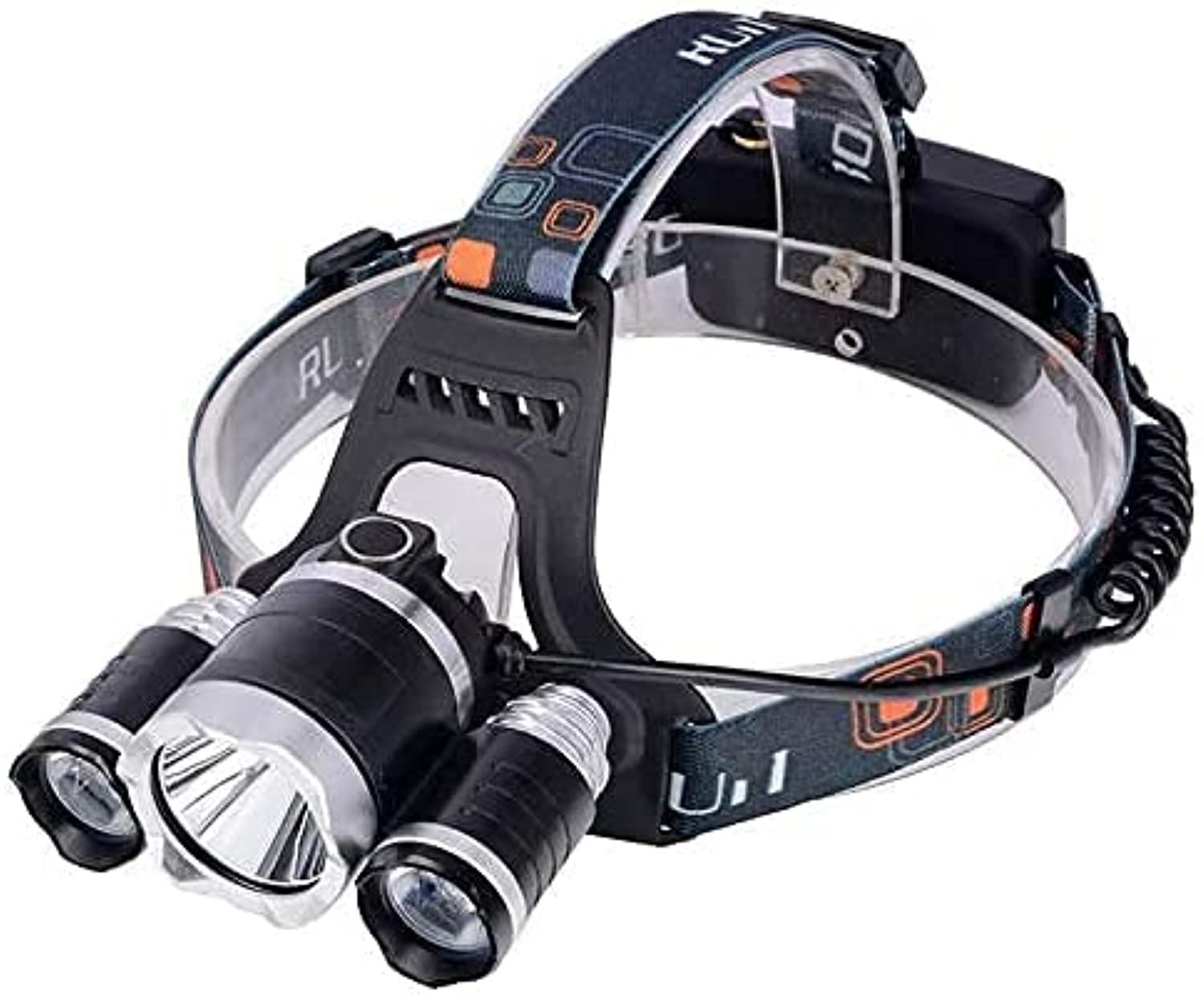 Mulugeta, Brightest LED Headlamp Flashlight 6000 CREE T6, Rechargeable Battery 4 Modes, Headlight Waterproof Hands-free Hard Hat Light Super Brightness