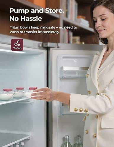 Miniatura 6 de Momcozy Extractor de leche manos libres, flujo móvil mejorado  M9, control discreto con múltiples modos personalizados y 15 niveles, extractor de