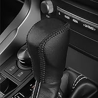 Vista 37 de Great-luck Funda Protectora de Perilla de Palanca de Cambios Automática de Cuero Genuino con Moldura, Accesorios Interiores Personalizados
