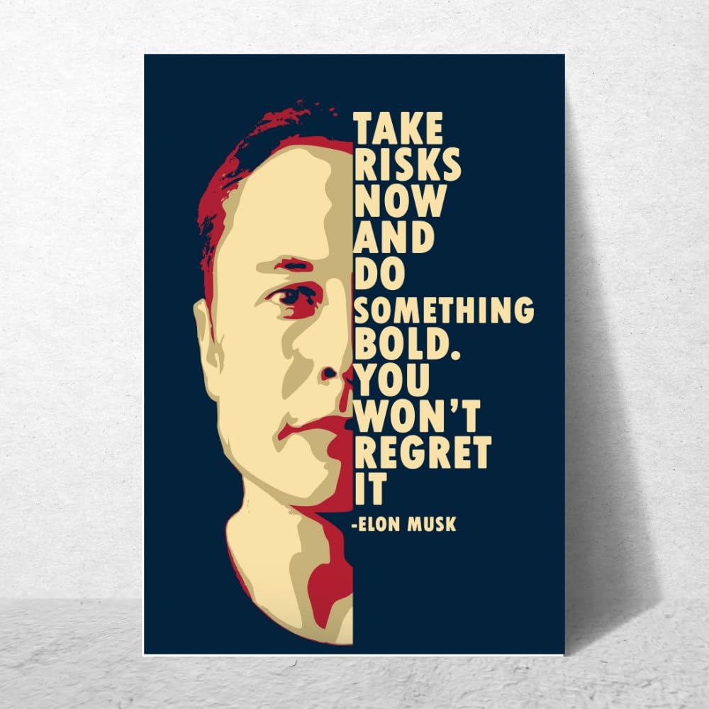 Good Hope - Elon Musk Motivational quote Poster 12 x 18 Inch for Room & Office for Room Office decor home bedroom living room wall art inspirational entrepreneur success wall hanging Decor 1