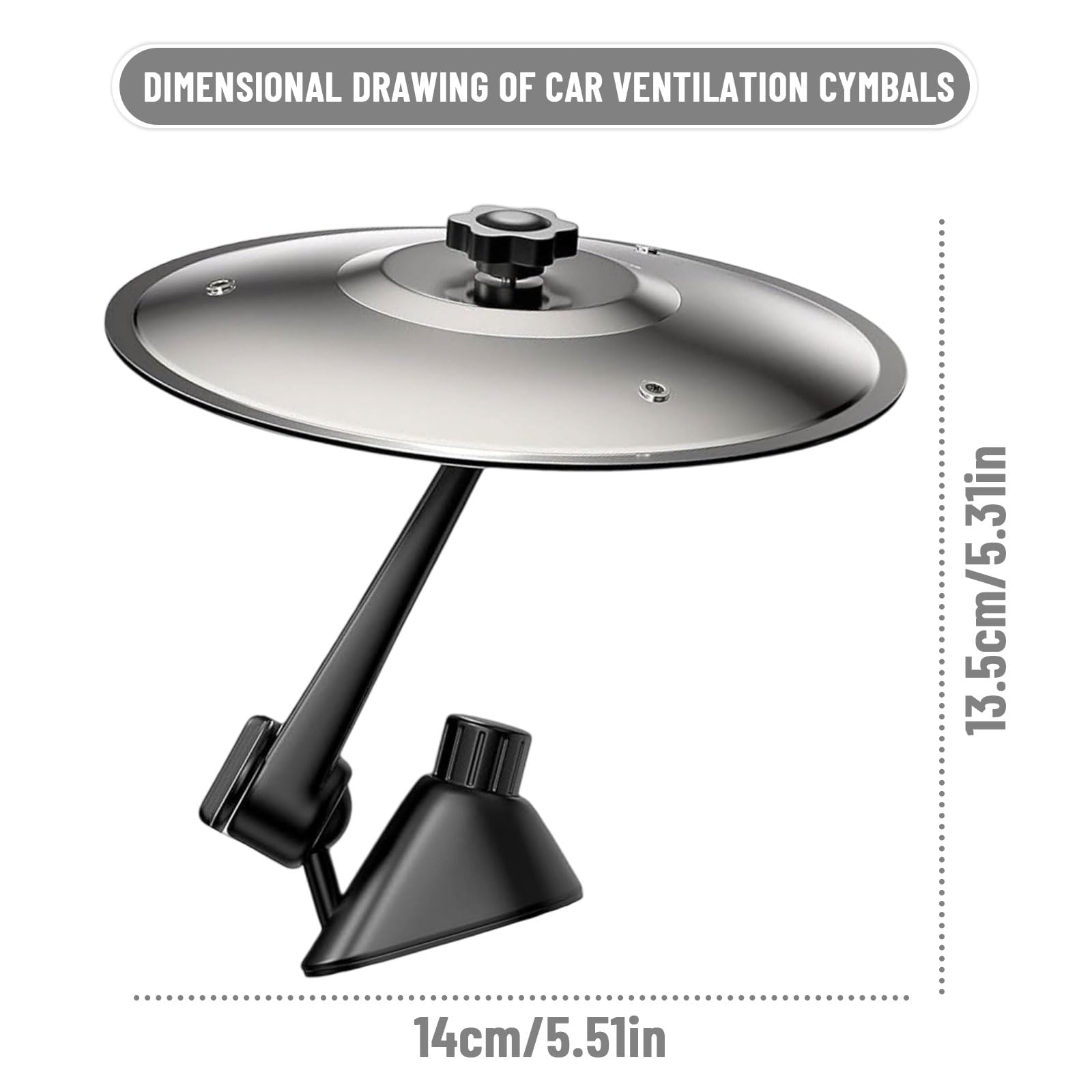 Car Cymbal Air Vent, Auto Crash Becken Lüftungsschlitz, Lustiges Auto Mini Trommel Cymbals Musikinstrument
