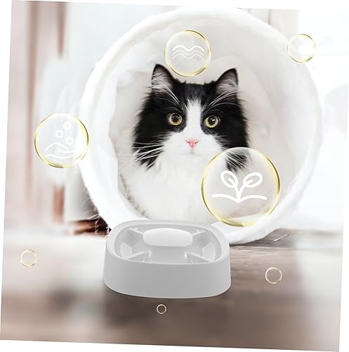 Miniatura 6 de Mipcase Tazón para mascotas con compartimento para múltiples gatos, recipientes de plástico para alimentos, comedero lento para mascotas, cuencos de