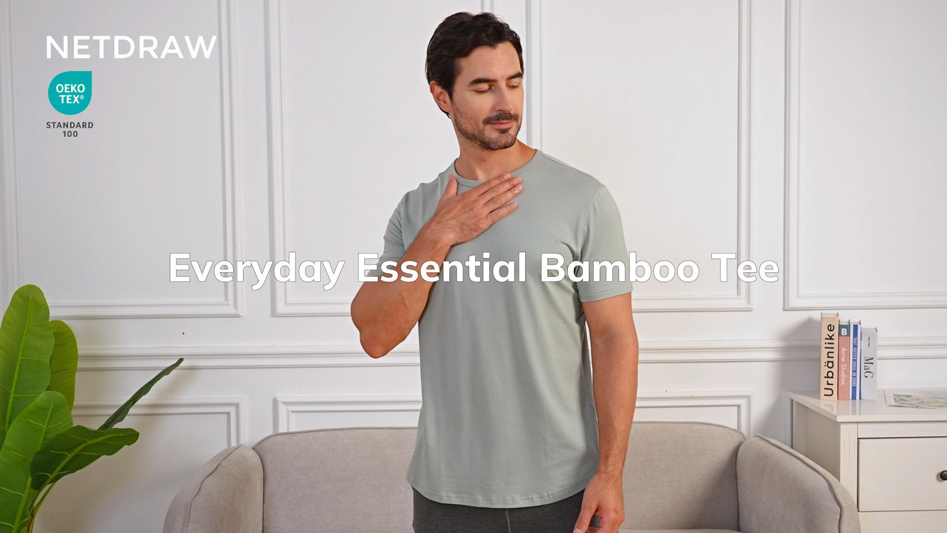 netdraw Men's Ultra-Soft Bamboo Viscose T-Shirt, Lightweight