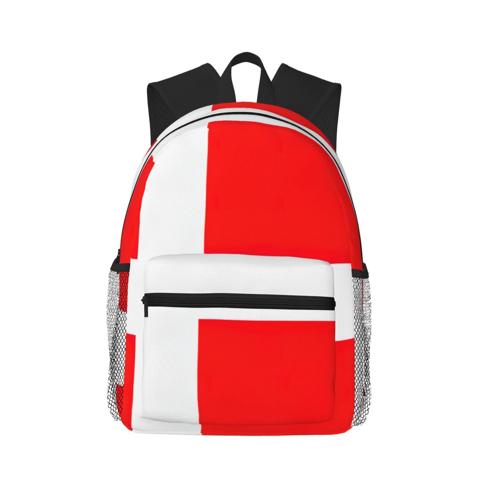 Sac à dos décontracté avec motif drapeau Danemark résistant et léger - 8
