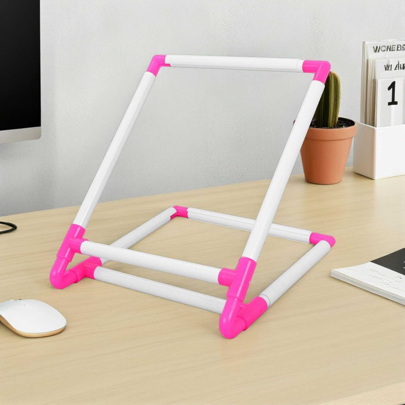 Healvian Soporte Bordado de Cruz Mesa de Punto de Cruz para Pvc Bastidor Estable y Fácil de Montar y Adecuado para Proyectos DIY