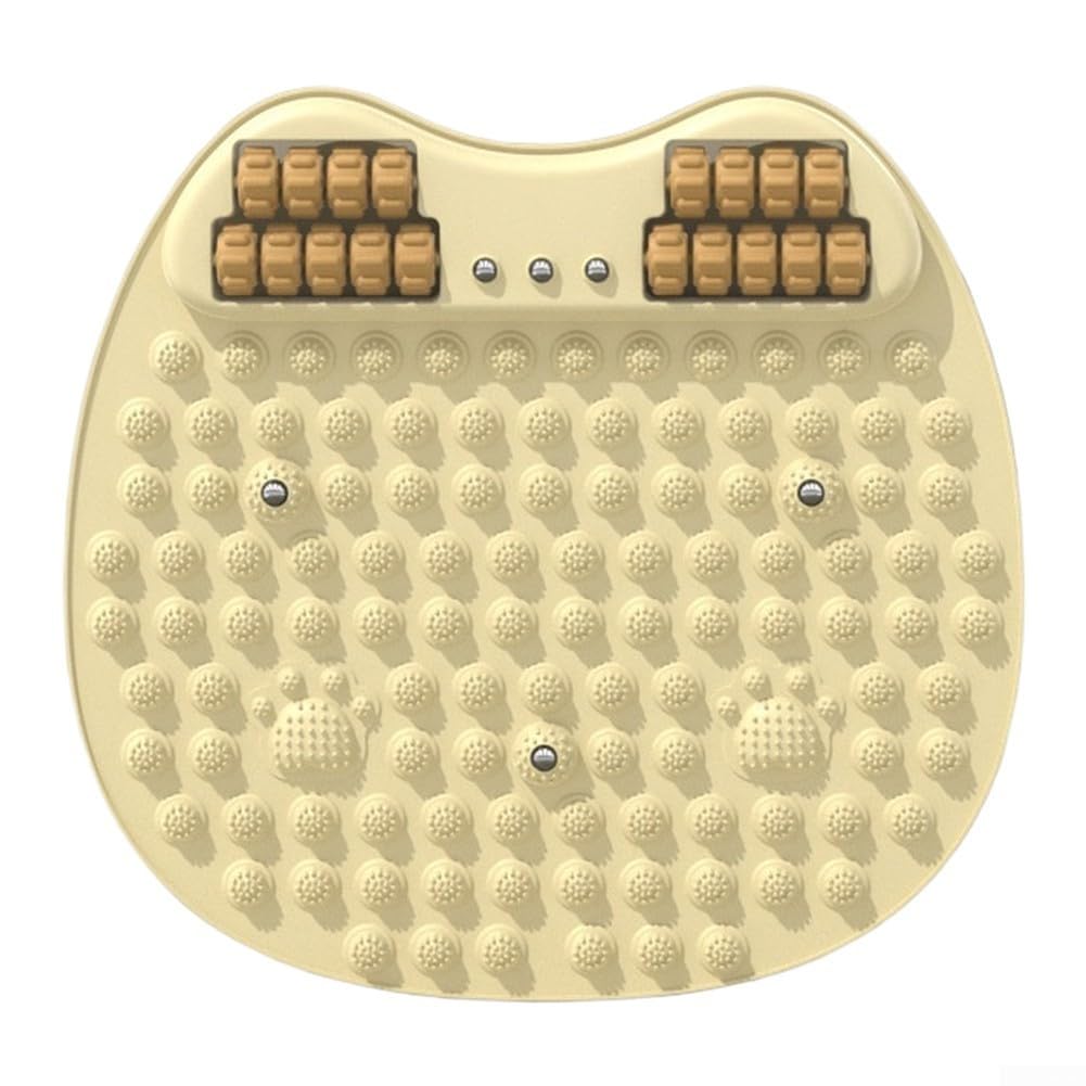 Tapis d'acupression TPE avec zone de massage à rouleaux pour la réflexologie et la relaxation des pieds | Grande planche de fitness 50 x 50 cm pour une utilisation à la maison | Design de rangement