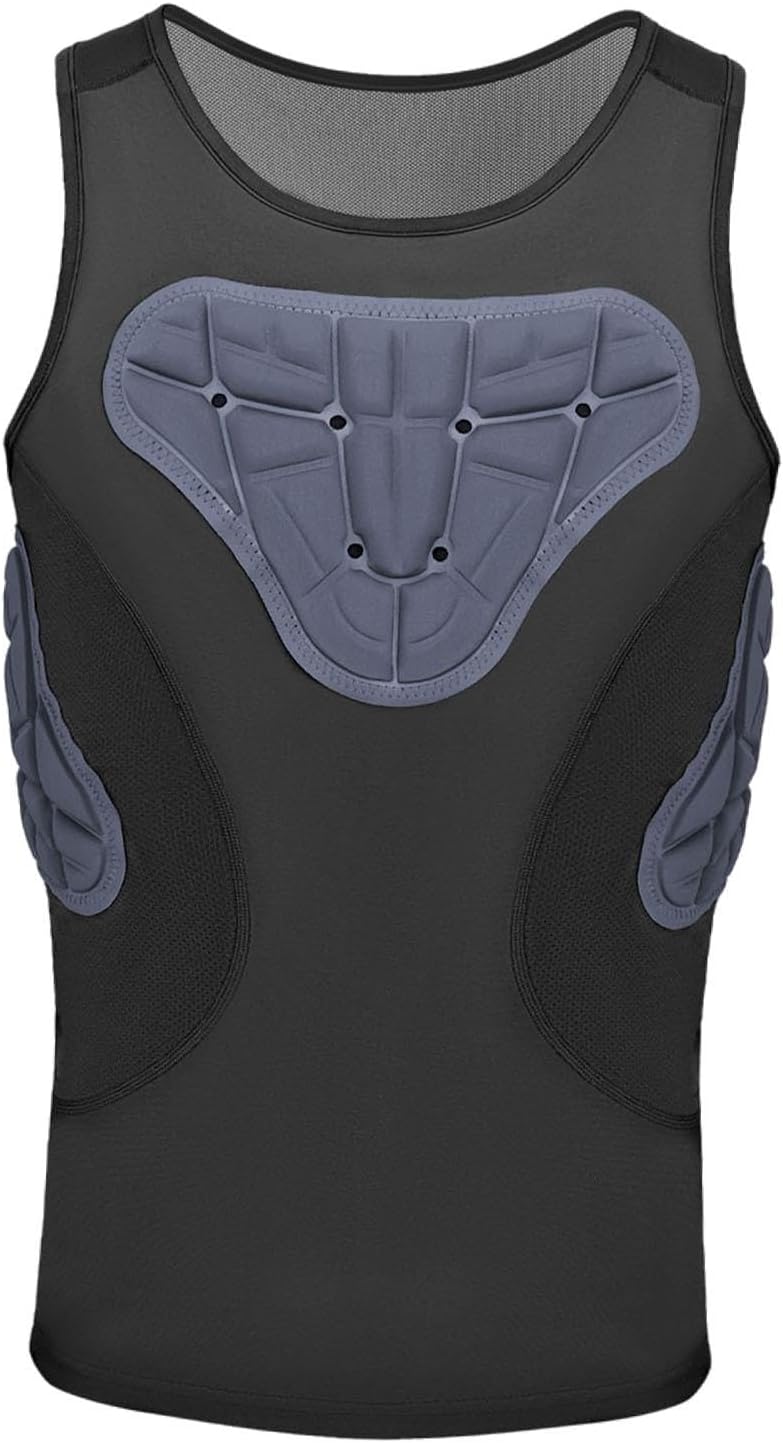 Mens Padded Vest Versatile Chest Protection for Skateboarding Rugby Training XXL |Sporting Goods | Team Sports | Basketball | Clothing, Shoes & Accessories | Protective Gear