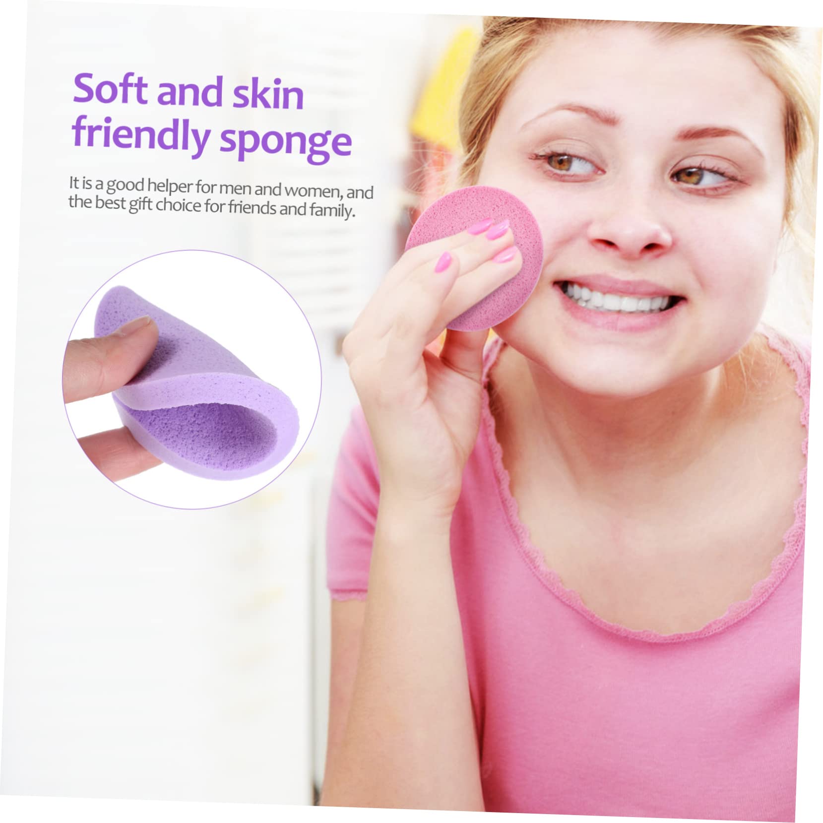 MUSISALY 120Pcs Compressed Facial Sponges for Face Cleansing Makeup Removal Exfoliating Sponges for Women Men for Skin Care Esthetician Supplies