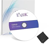Vista 1 de Elook Limpiador de reproductor de CD, disco de limpieza de lentes láser para reproductor de CD/VCD/DVD, paño de microfibra incluido.