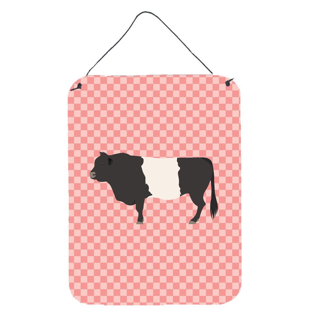 Impression métal vache Galloway rose tableau métallique décoration maison