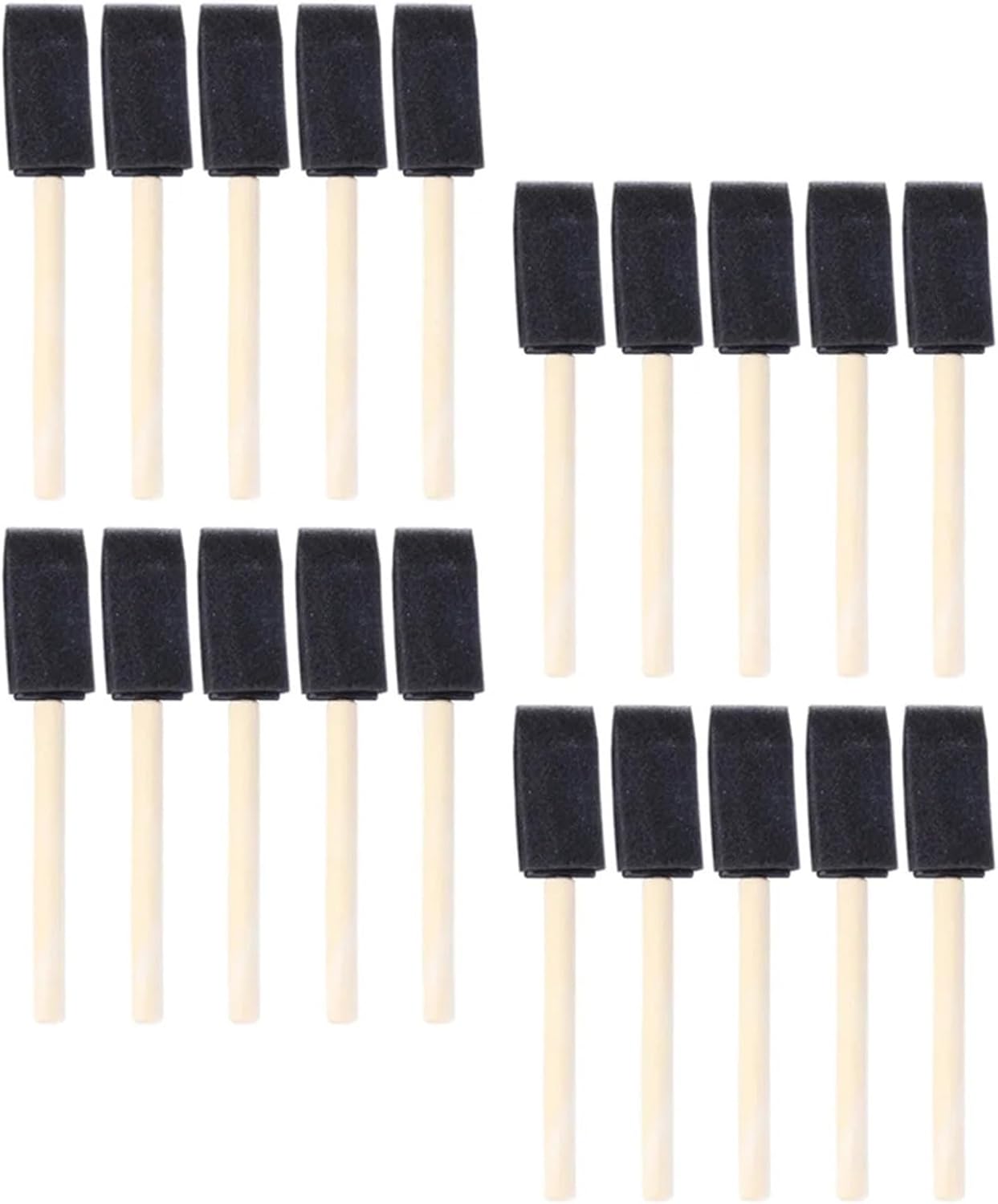 Foam Paint Brushes 100-Piece Craft Foam Brushes - Sponge Applicators Perfect for Watercolor Painting & Graffiti Artwork