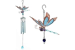 Dragonfly Wind Chimes Outdoor, Luminous Dragonfly Butterfly Wind Chimes