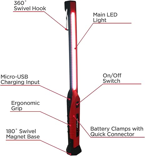 Miniatura 5 de Schumacher Luz de trabajo delgada SL922 de 180 y antorcha magnética