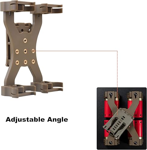 Miniatura 10 de Clip de carcasa de escopeta de ángulo y altura ajustable, calibre 4x2-12, soporte de carcasa de bala para escopeta que se fija al cinturón