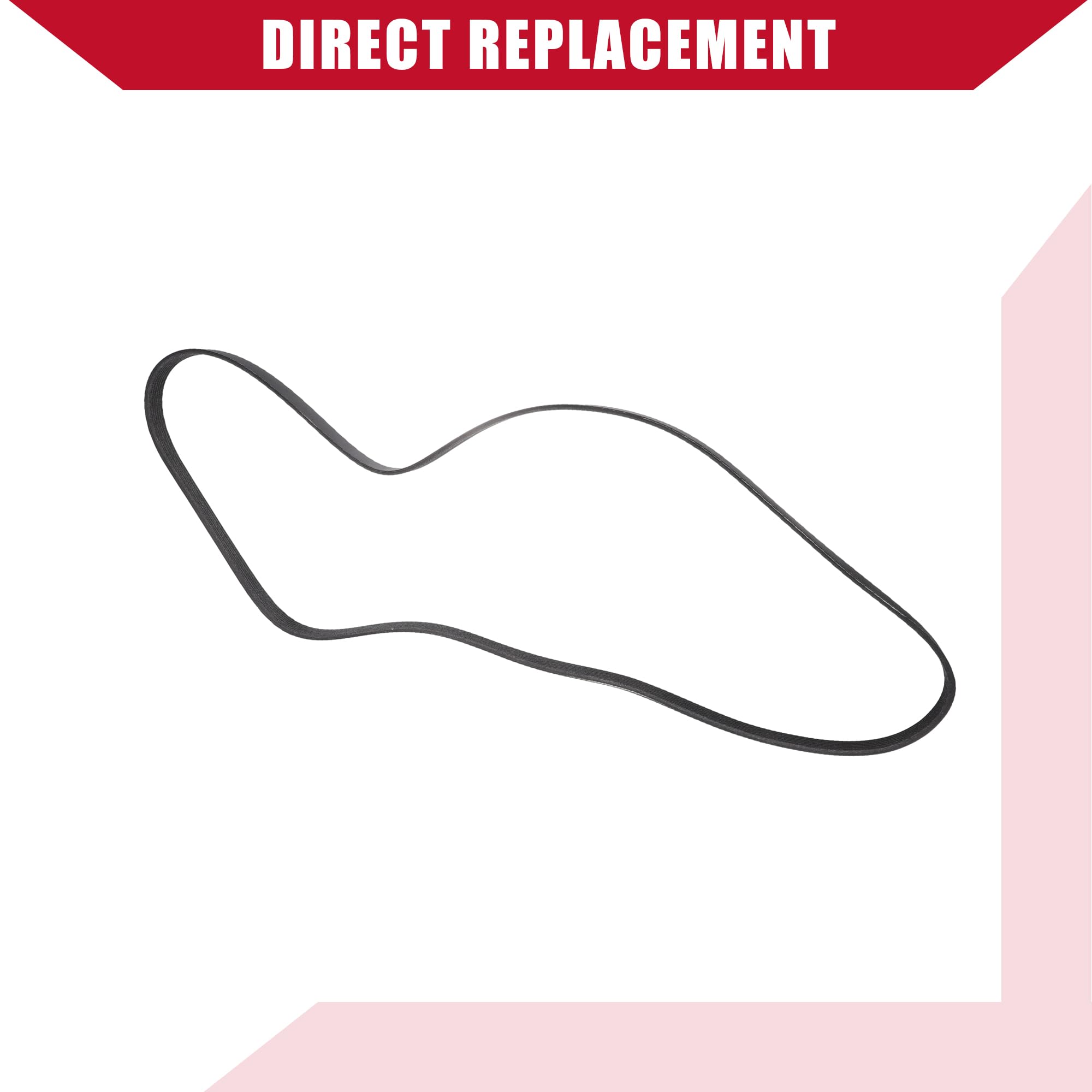 N°31110RL5A01 Courroie serpentée pour Honda CR-V 2017-2020 pour Honda Civic 2016-2020, Courroie serpentée intérieure, EPDM durable, 1 pièce noire