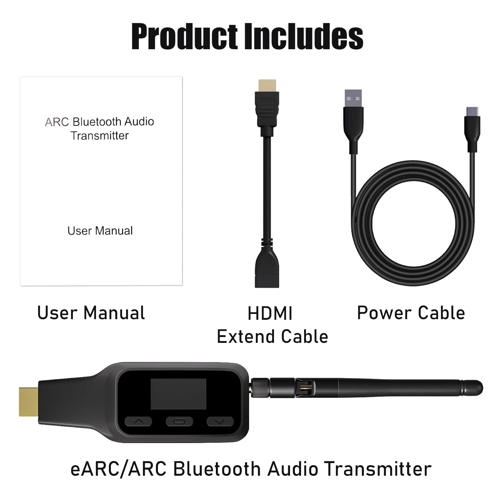 Tendak Transmisor HDMI ARC a Bluetooth, adaptador de audio ARC TV para auriculares y altavoces inalámbricos, extractor de audio HDMI ARC, compatible con emparejamiento simultáneo de dispositivos