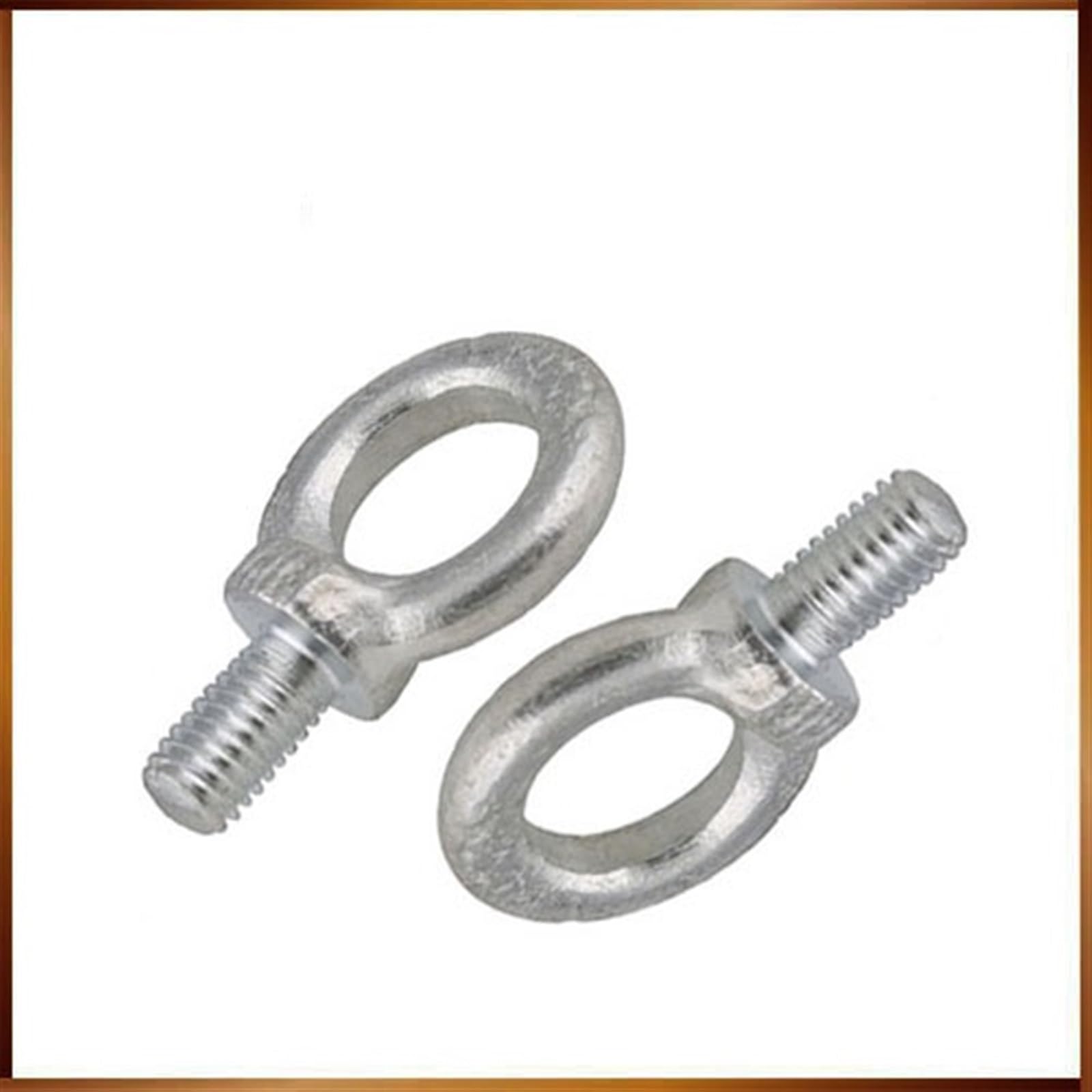 2 uds M10 * 20/25/30/40/50mm Perno Chapado en Zinc Blanco Perno de argolla de elevación Perno de Bloqueo de Barco articulado para Industrial, Residencial(50mm)