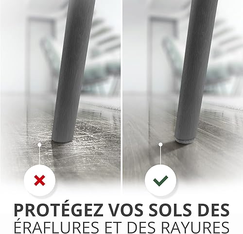 Miniatura 26 de Almohadillas de fieltro protectoras para muebles de X-PROTECTOR - 48 almohadillas de fieltro, protectores de suelo de madera o suelos duros