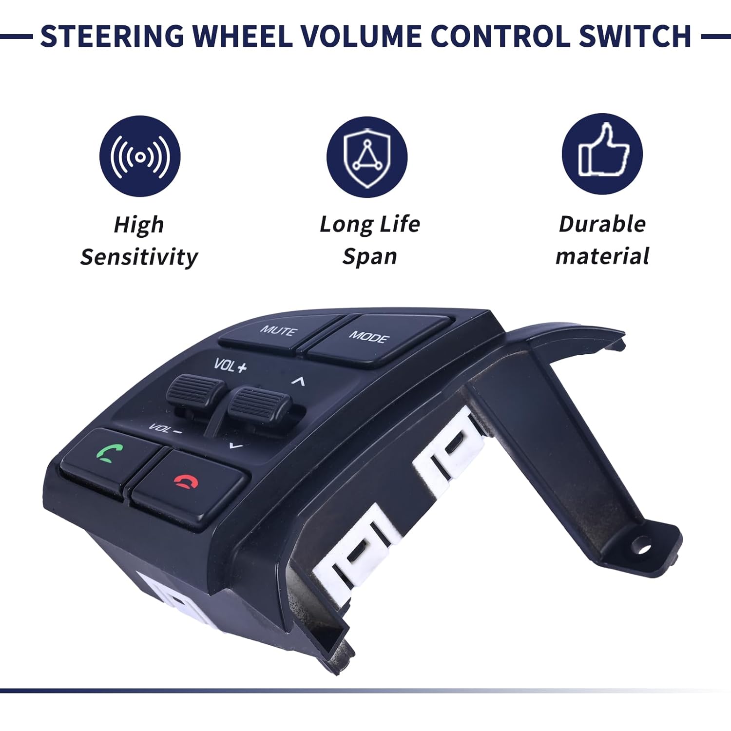 96710-D35004X Steering Wheel Volume Control Switch Buttons Left Side Compatible with Hyundai Tucson 2016 2017 2018 Replace 96710D35004X 96710-D3500 Volume Mode Phone Voice Button Switches