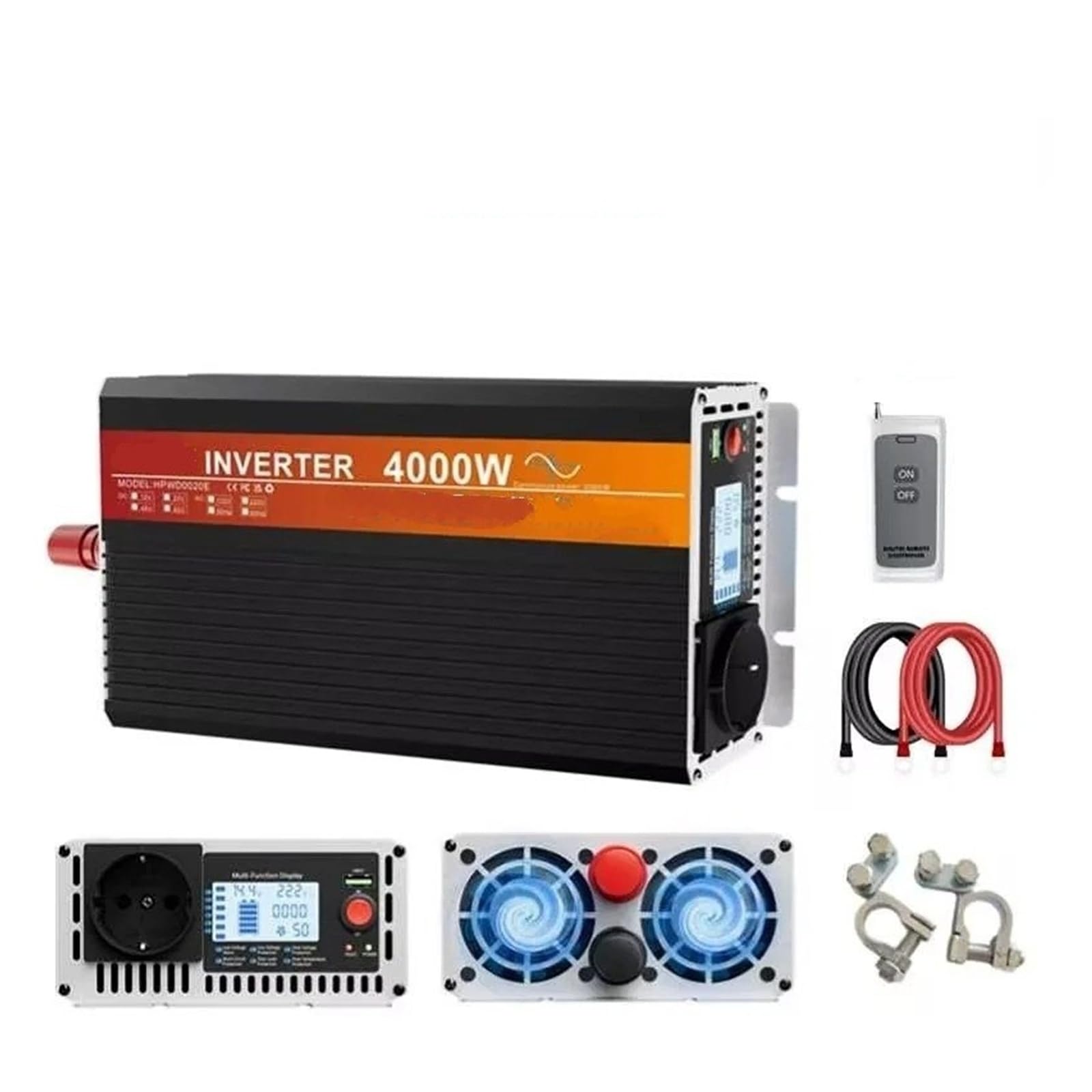 Inverter Auto Convertitore Convertitore 6000W/5000W/4000W/3000W Onda Sinusoidale Per Pura 12V/24V 220V Inverter Energia Solare Off-grid Remoto USB