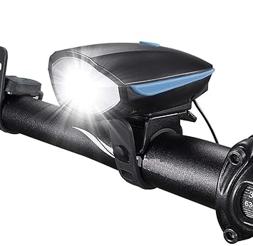Inditradition Bicycle Bike LED Headlight and Horn | 2 in 1 Waterproof Device | 140 DB Sound, 250 Lumen Light - image, photos
