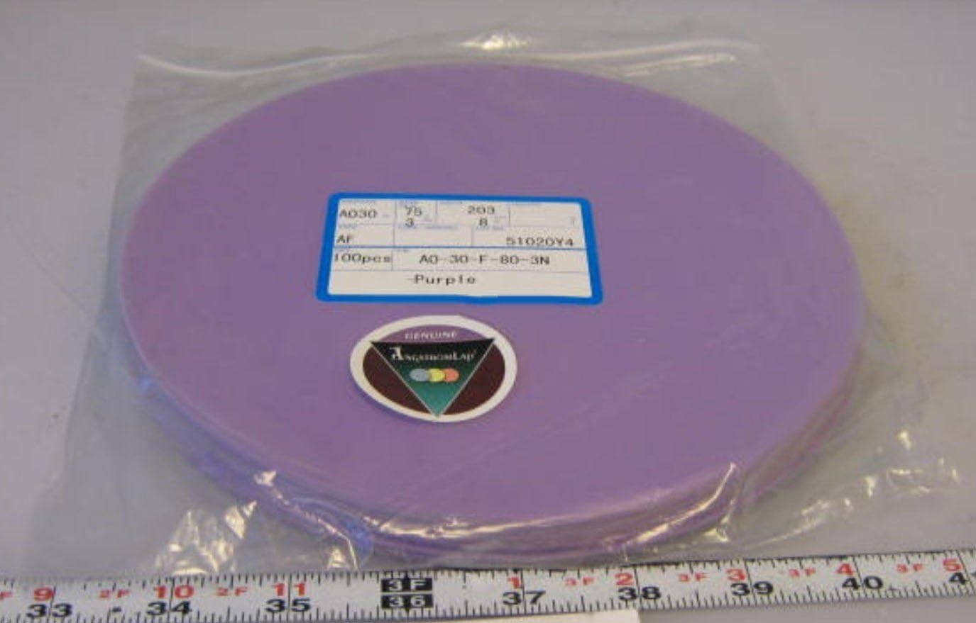 New in Package Angstrom Lap AO30F803N100 8" Diameter 30µ Polish Disk 100 Pack