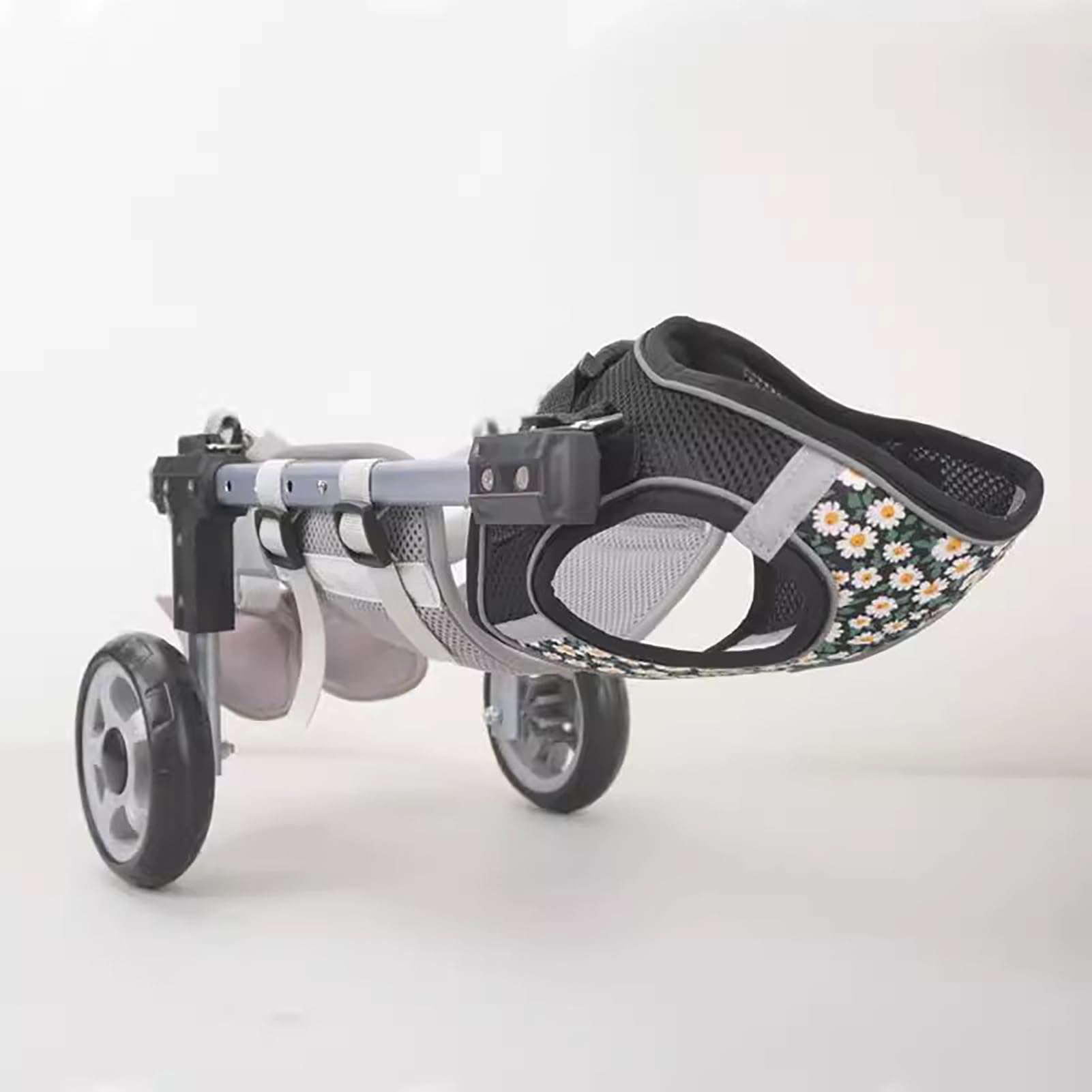 Carrito para perros ajustable de 2 ruedas: ayuda para la movilidad ligera y asistencia de paseo