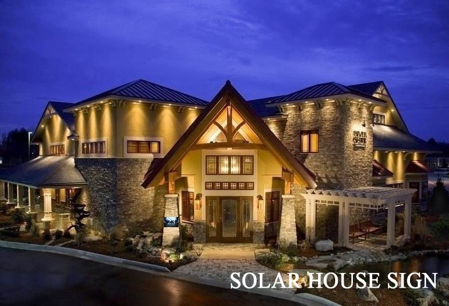 Plaque de numéro de maison solaire LED design effet cristal luxe