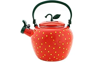 Supreme Housewares Enamel Teapot: A Delightful Strawberry Sonata for Your Kitchen Symphony