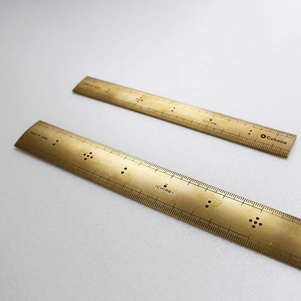 Regla Cohana de Bambú y Latón 30 cm para Costura y Patronaje