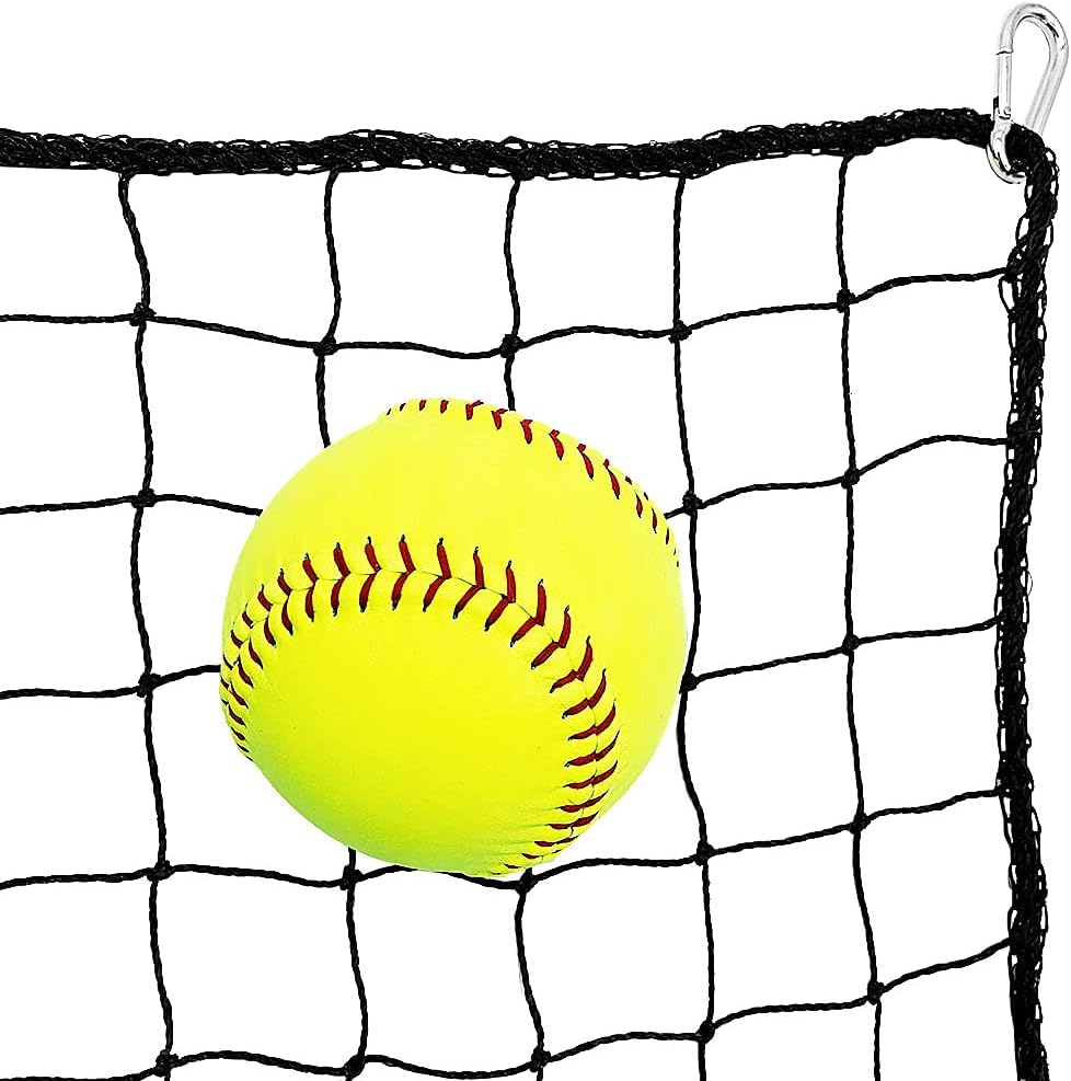Heavy Duty Sports Netting Barrier Net. All Sport Ball Containment Net Lacrosse Football Baseball Softball Basketball Soccer Hockey. Hitting Throwing and Batting Practice. Includes 4 Carabiners : Sports & Outdoors