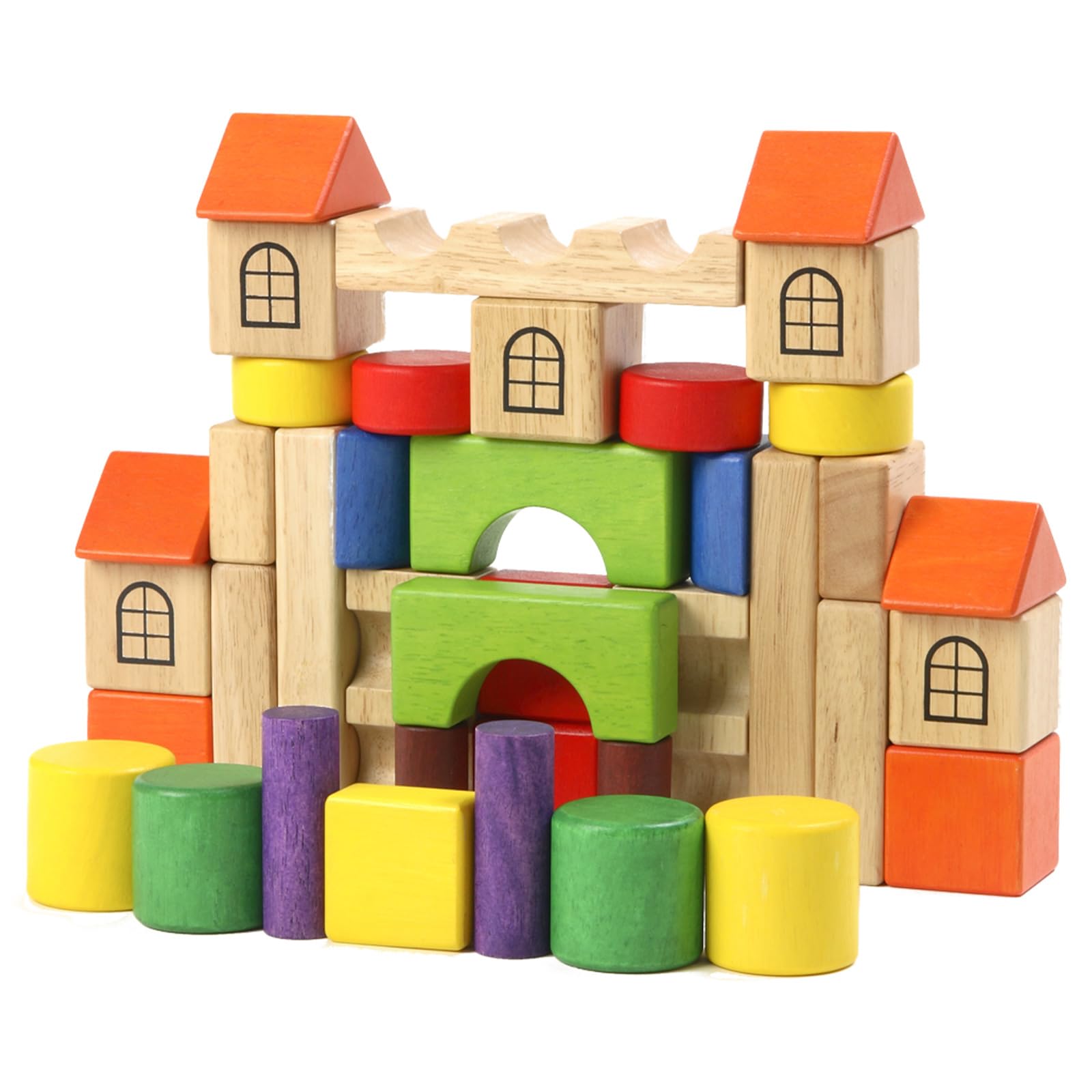 Amazon.co.jp: エデュテ限定ガイドブック付き 積み木 つみき 積木 木の