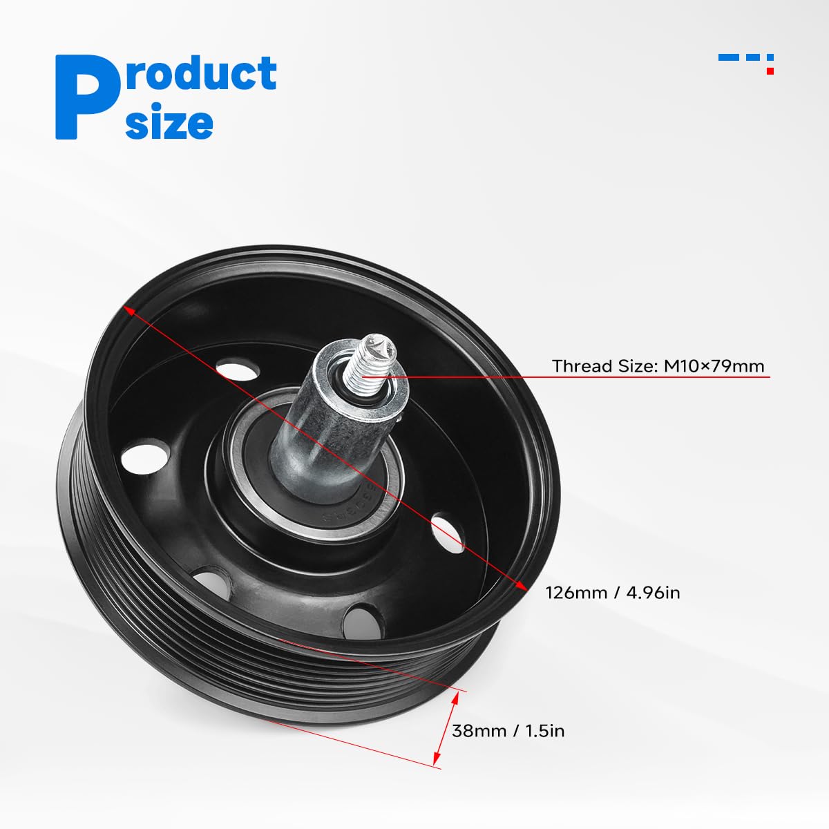 419-685 Drive Belt Idler Pulley Compatible with Dodge Ram 2500/3500/4500/5500 2003-2010, for Diesel Turbo Engine,OEM Replace# 5086748AA, 68000833AA, 36315, 5917, 45917