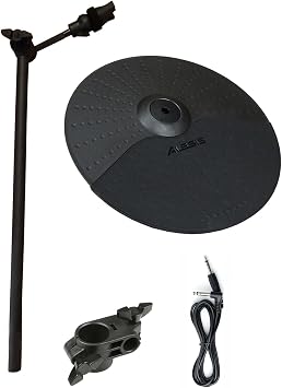 Alesis PRO 10 inch Single Zone Cymbal with 19 Inch Cymbal Arm/Clamp and Silverline Audio 10ft Connection Cable Bundle