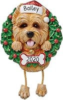Vista 21 de Elfos - Adornos de Navidad personalizados para perros, corona de bulldog francés y adorno para la primera Navidad de los amantes de los perros