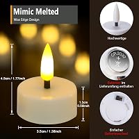 Ymenow LED gyertyák időzítővel 12 db, flflickerező lánghatás, dekoráció 4