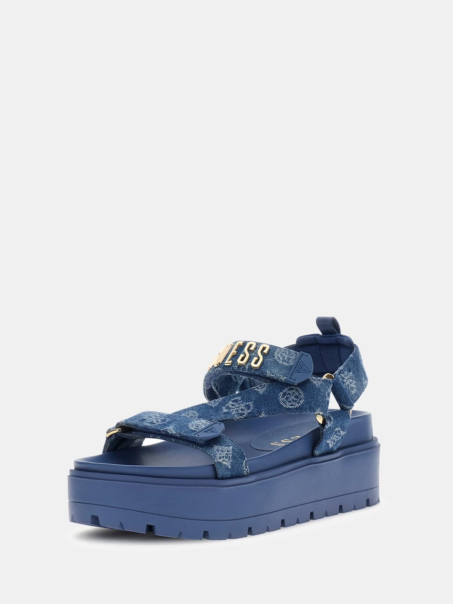 Guess Fetta Kadın Sandalet FLJFTTDEN03, Mavi, 40