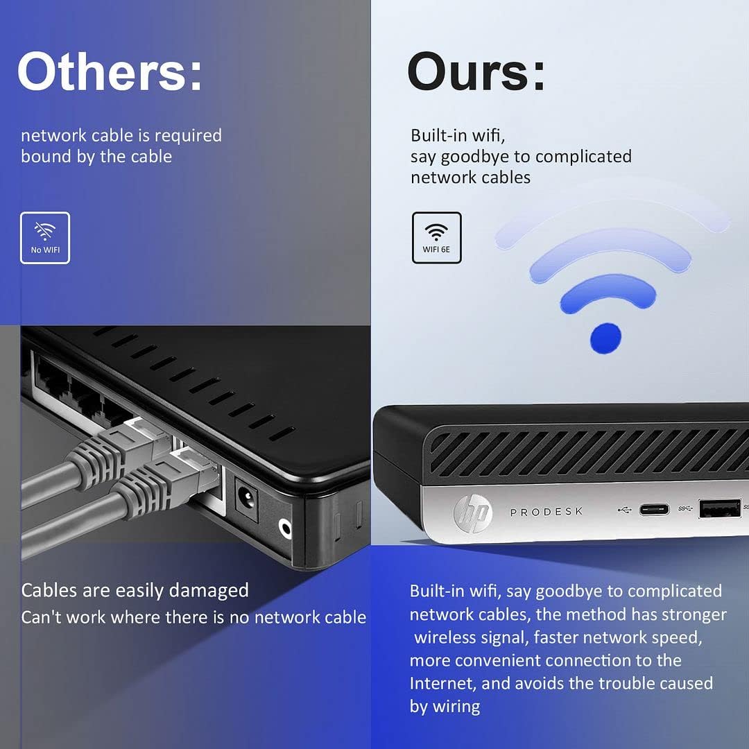 Comparison of wired vs. built-in Wi-Fi connectivity