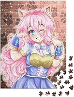 Vista 17 de Happy Kawaii Anime Neko Girl of Pink Hair, Anime Illustra... Rompecabezas con 1000 piezas