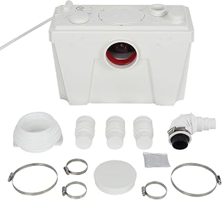 500W Macerator Pump for Upflush Macerating Toilet, Basement Toilet Pump with 4 Water Inlets for Toilet | Kitchen | Sink | Bathtub | Laundry Machine, Waste Water Disposal Sewage Pump