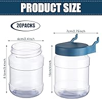 Vista 4 de Unittype 20 Set Pegboard Organizer Accessories Peg Boards Jars with Lids Plastic Pegboards Bins Storage Containers Clear Peg Board Wall Organizer