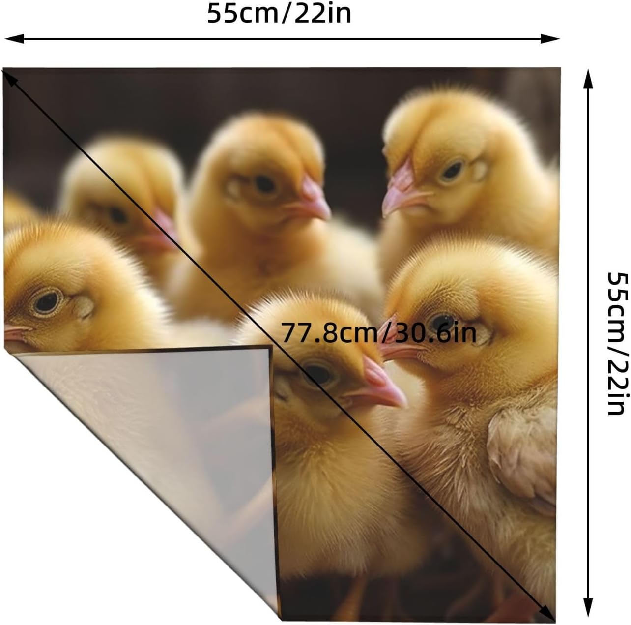 Cooling Bandanas for Men Women Square Hair Scarf 22" x 22" Novelty Headband Little Chickens Neckerchief