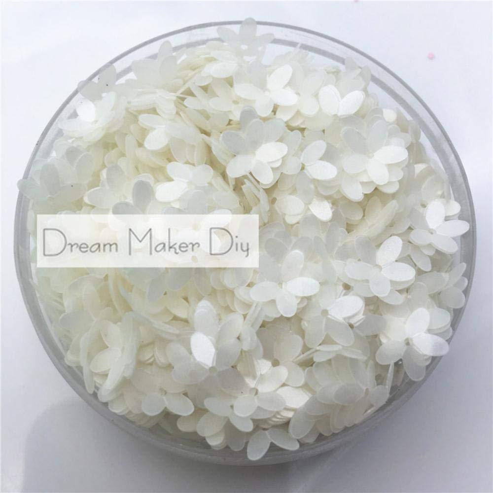 3000Pcs (50g) 10mm Matt White Flower Loose Sequins Paillette Garment Sewing/Embellishment Findings DIY Accessories Decoration, Gold, 500g